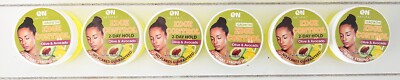 Lot of 6 ON Natural Growth Edge Control 1 oz./EA. Olive Avocado 2 Day Hold NEW