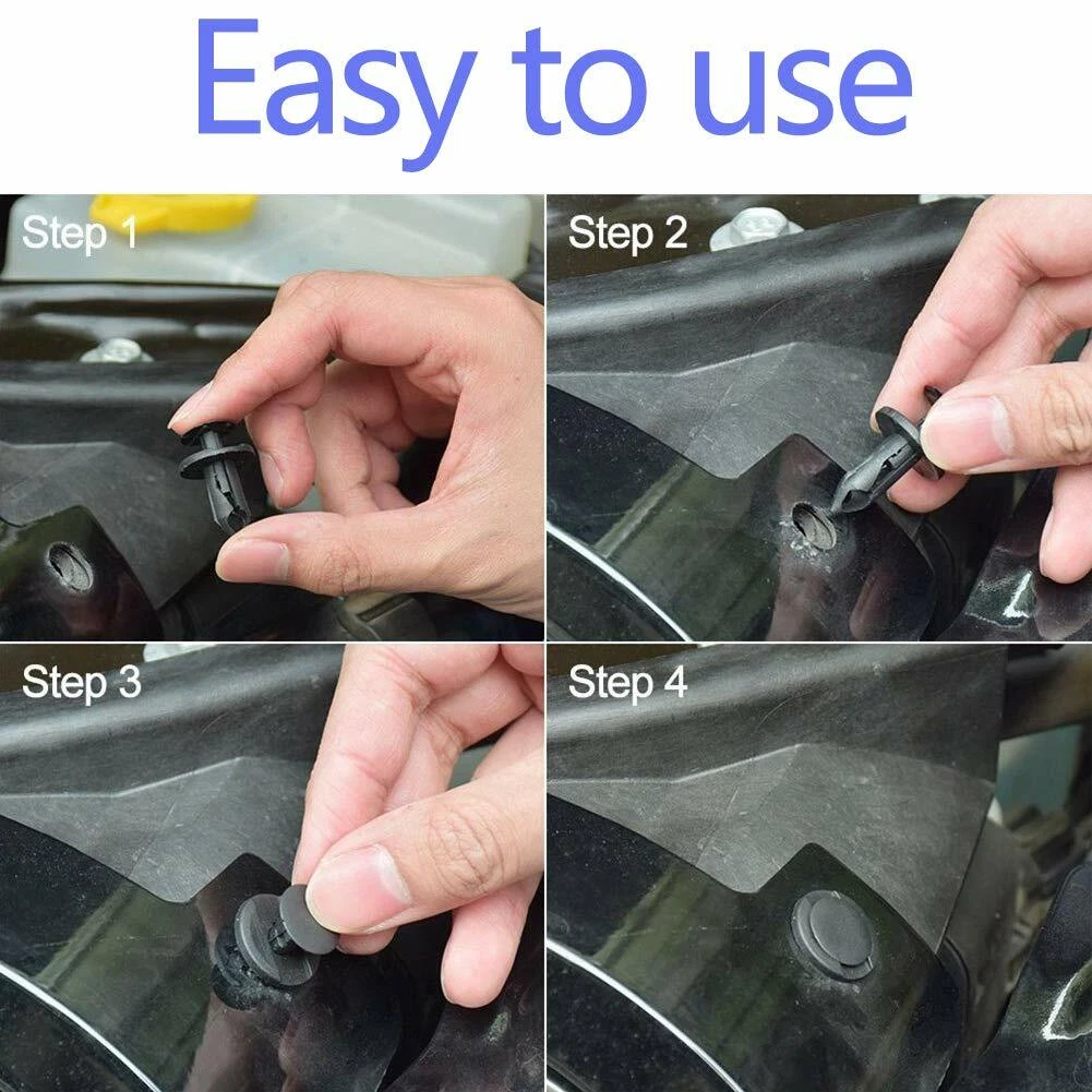 Manelord 汽车车身紧固件铆钉夹套件 - 447 件汽车夹套装，带推杆... - 图片 3 / 7