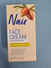 5 PACK Nair Face Cream Hair Remover with Sweet Almond Oil, 2 oz
