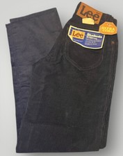 Vintage 1980s NEW Lee Students Straight Leg BLUE Corduroy Pants NWT 25 X 28
