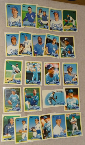 1989 Topps Tiffany KANSAS CITY ROYALS (25 Karten) George Brett, Saberhagen usw.