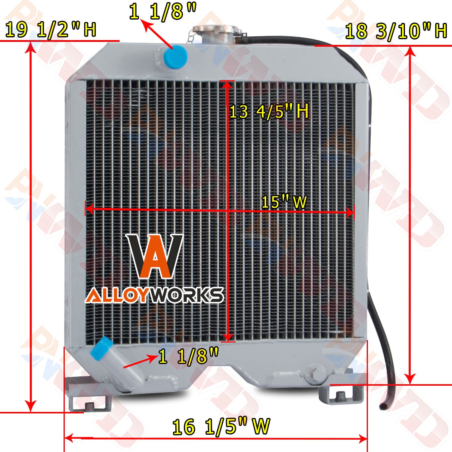 1662572060 3 Row Radiator fit Kubota Power Unit Model A-41 1662572001/1662572061