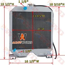 1662572060 3 Row Radiator fit Kubota Power Unit Model A-41 1662572001/1662572061
