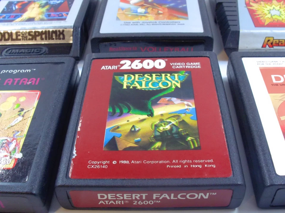 Lote de 8 carros Atari 2600 para evasores de impuestos excavados halcón desierto demonio PROBADOS solamente Foto 4 de 4