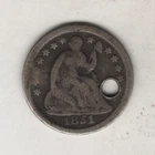 1851-O SEATED LIBERTY HALF DIME 90% SILVER NEW ORLEANS UNITED STATES MINT