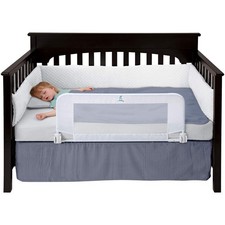 Crib Rail Guard with Reinforced Anchor Safety Convertible Crib Bed Rail Toddlers