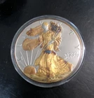 Special Tri Gold Colorized 2000 American Silver Eagle with COA and Box