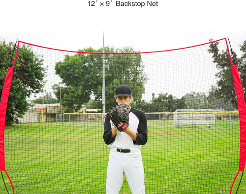 ZELUS Collapsible Barricade Backstop Net 12x9 ft, Net for Lacrosse, Baseball - Picture 1 of 12