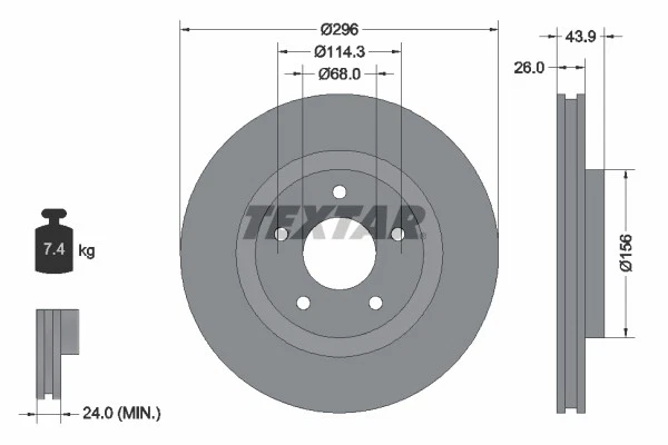 2x BRAKE DISC 92167403 FOR NISSAN DONGFENG FENGDU VENUCIA RENAULTHR16DE 1.6L MX6 - Image 2 of 4