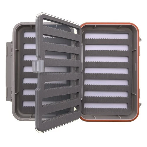 Caja Mosca Hoja Oscilante Mediana, Tres Variaciones. Agua salada, seca/ninfa, caja enhebradora Foto 2 de 4