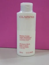 Clarins Moisture Rich Body Lotion With Shea Butter 3.1 Oz/400ml Brand New Sealed