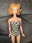 Vintage Barbie CUTE BLONDE MIDGE Doll (1960s) With Black and White Bathing Suit