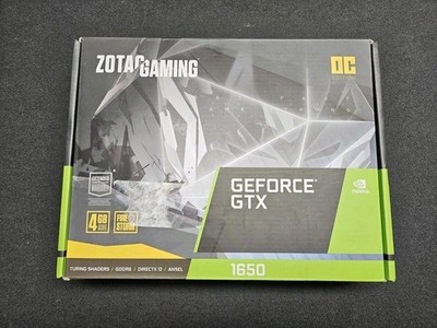 ZOTAC GeForce GTX 1650 4GB GDDR6 PCIe x16 HDMI DX12 VR Fan Heatsink