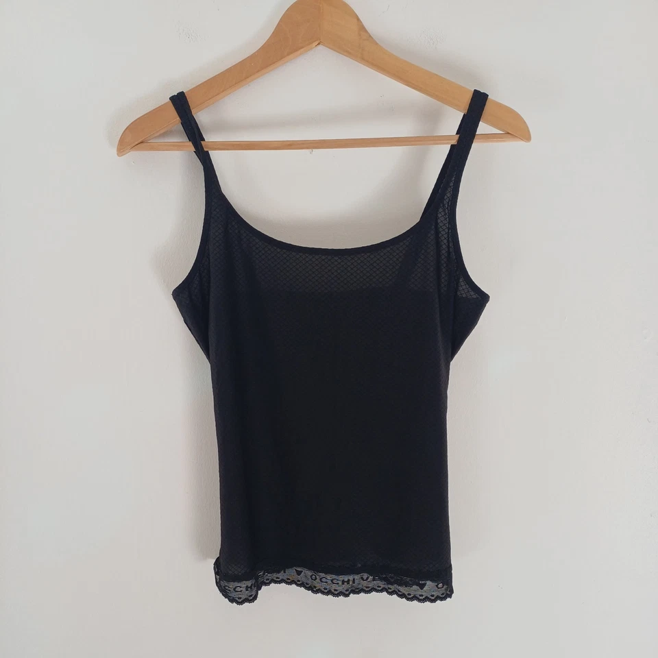 La Perla cami vest Camisole Size small black lace pretty occupied verdi - Image 1 of 4