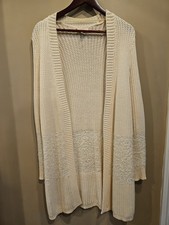 LOFT Outlet Small White/Cream Cardigan Womens Open Front Sweater