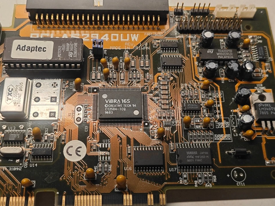 Rare MediaBus ASUS PCI-AS2940UW (Adaptec AIC-7880P + Sound Blaster Vibra 16) - Image 3 of 4