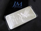 10 ounce oz Silvertowne Bald Eagle Silver Bar .999 Fine Sealed
