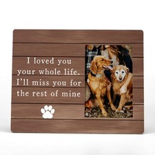 Pet Memory Picture Frame - Dog  Cat Memorial Photo Frames, Sympathy Gifts fo...