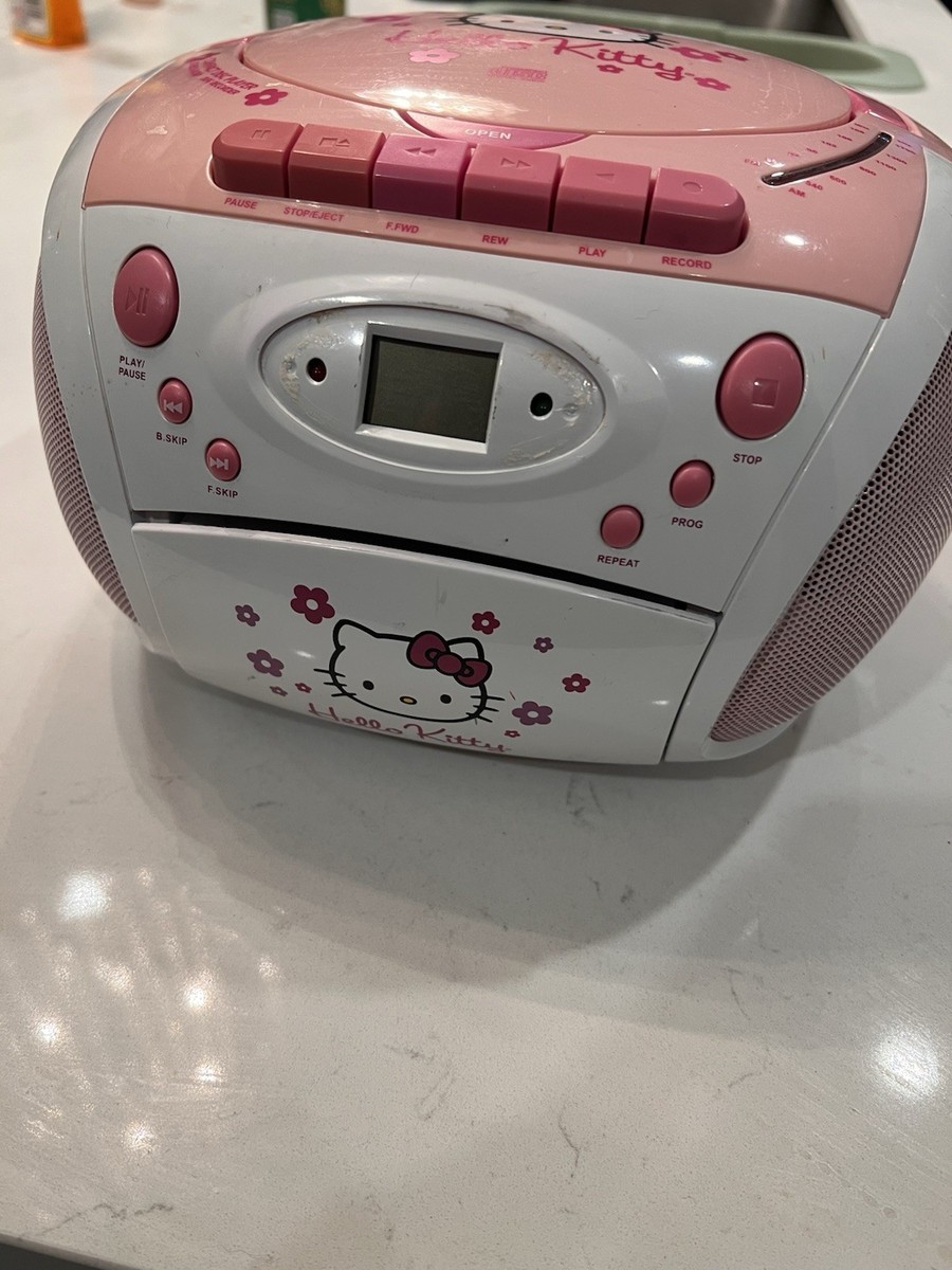 Hello Kitty Radio Cassette CD Player Boombox AM FM Plays But