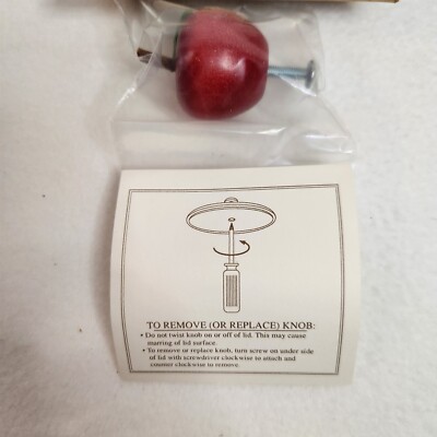 Longaberger Wooden Red Apple Replacement Knob #50292 NIB TEACHER