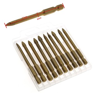 10Pcs 6mm Tile Glass Ceramic Mirror Tungsten Carbide Drill Bit Set Spear Head | eBay
