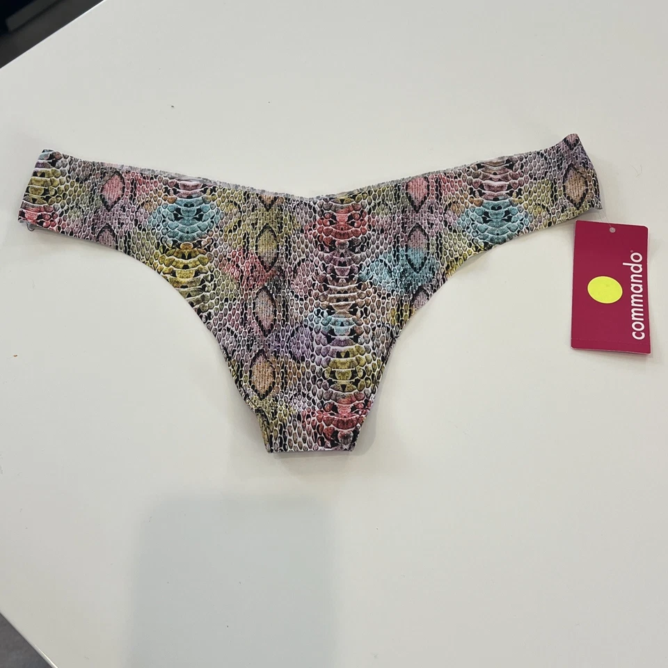 Commando Classic Print Thong Pastel Snake Size M/L - Image 3 of 3