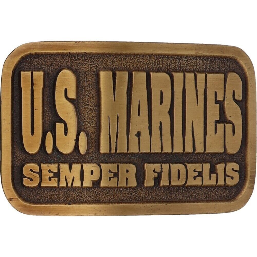 Marine Usmc Us Veteran Military Semper Fidelis 1990s NOS Vintage Belt Buckle