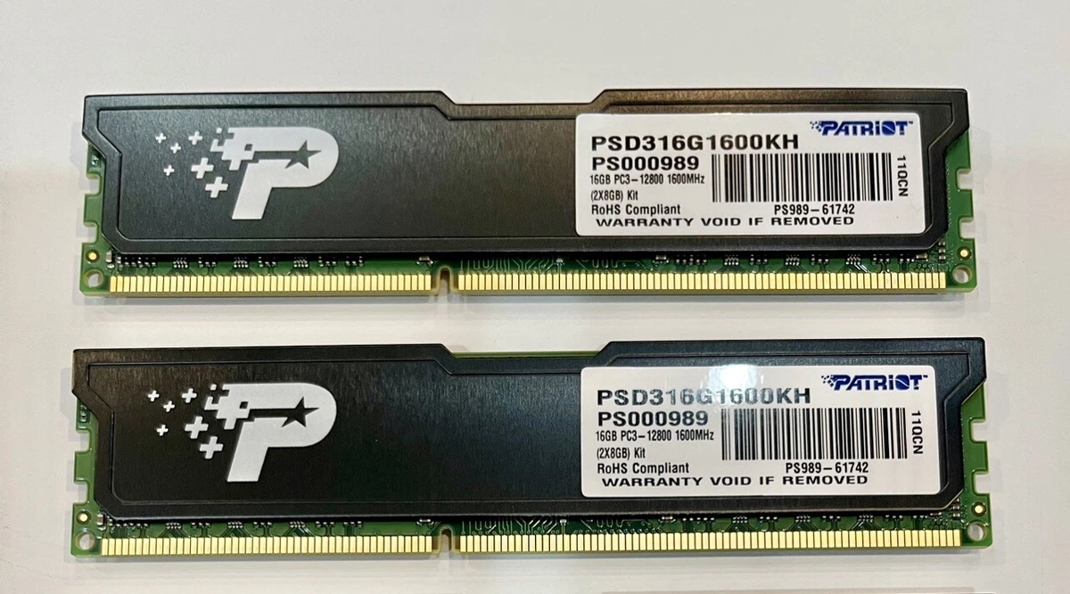 Las mejores ofertas en Patriot DDR3 SDRAM 16 GB de capacidad por