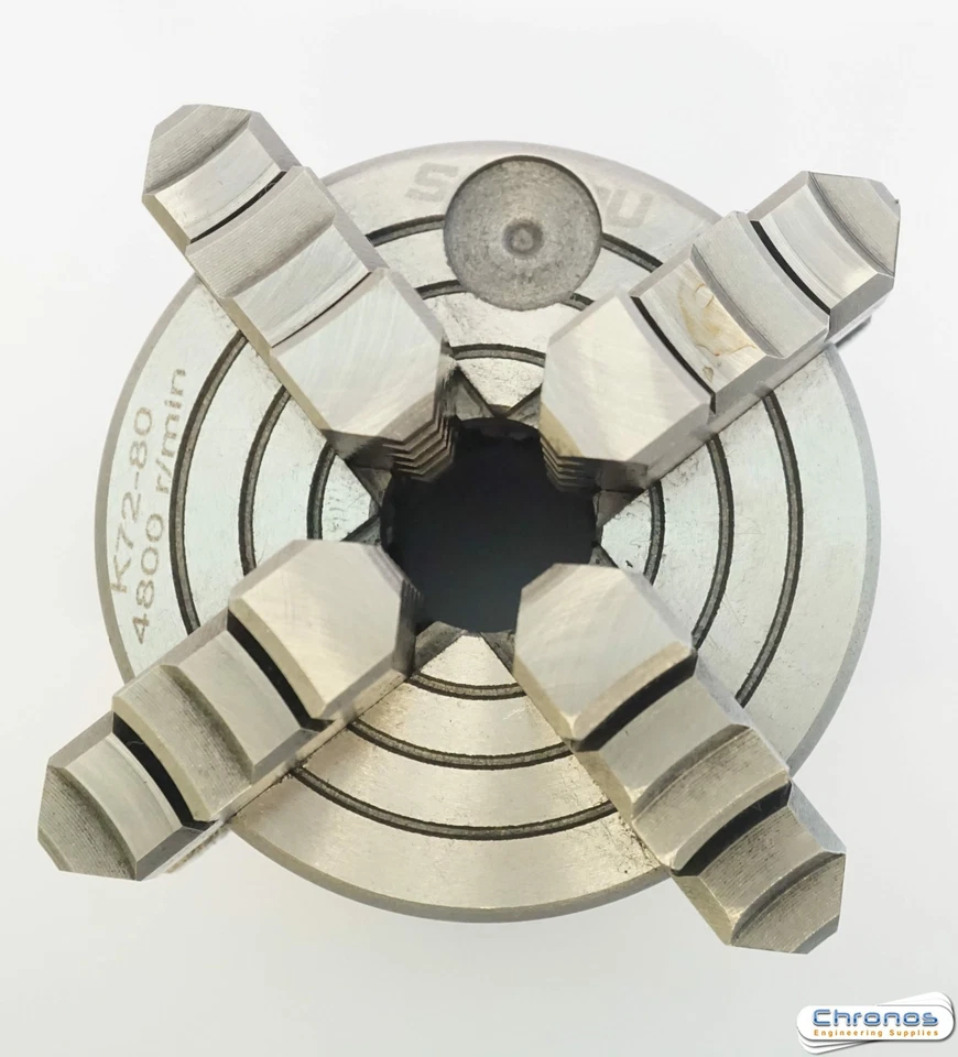 Mandrin Compatible Myford 80 Mm 4 Mors Indépendants Pour Tour 1 1/8 X 12 Tpi - Photo 3/4