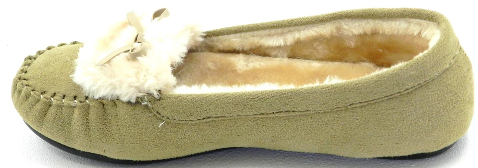 Women's Warm Winter Comfortable Fur Moccasin Round Toe Slip On Flat Shoe sz 5-10 - Image 4 of 4
