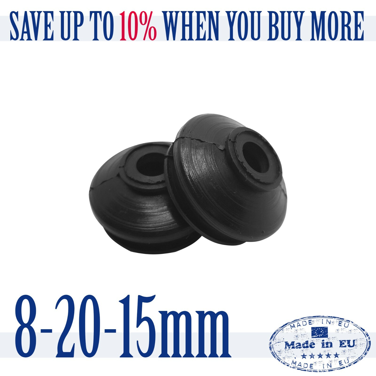 2X Universal HQ Rubber 8 20 15 Track Rod End Ball Joint Dust cover Tie