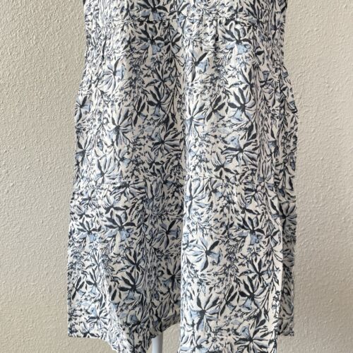 Lucky Brand 100% Leinen Blumen Stufen Boho Beach Resort Weiß Kleid Sommer XL - Bild 3 von 11
