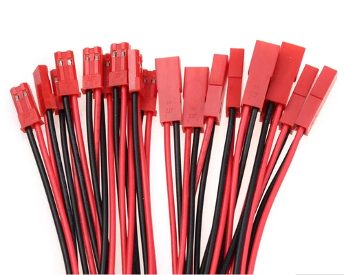4 Pairs Premium JST BEC LED 2Pin Male Female 30cm Cable Lipo Battery 20AWG RC