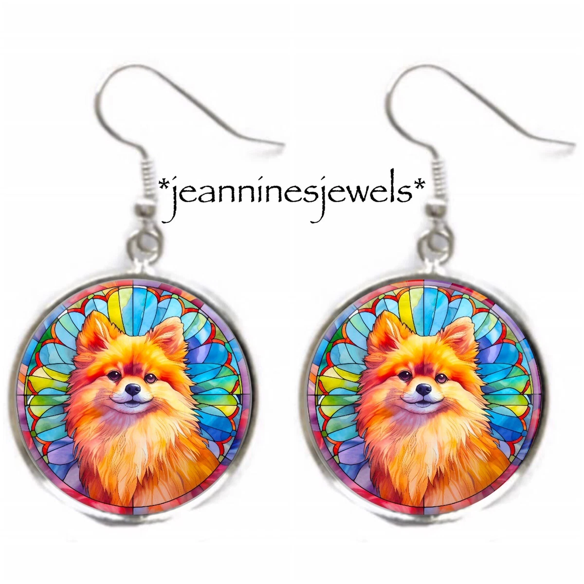 Pomeranian earrings top