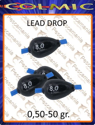 Torpille Colmic LEAD DROP - piombo goccia calibrato con gommino interno
