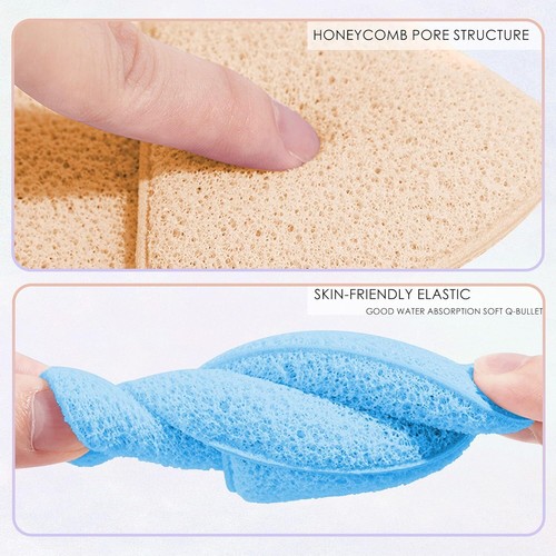2 Pack Facial Sponge for Deep Cleansing Exfoliating Reusable Pink - Picture 10 of 24