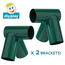 Swing Corner Metal Brackets PAIR Right Angled  for Round Wooden Poles Swing