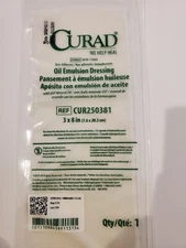 Curad Mineral OIL EMULSION DRESSING 3" x 8" Gauze Bandage Non Adherent CUR250381