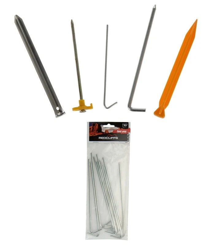 TRENDKONTOR Zeltheringe Erdnägel Bodenanker Zelt Hering Metall / Kunststoff versch. Modelle