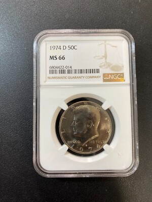 1974 D KENNEDY HALF DOLLAR NGC MS-66 - UNCIRCULATED - CLAD