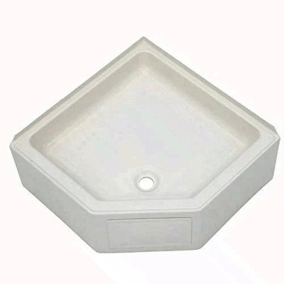 LIPPERT COMP 298087 Better Bath Parchment 27'' x 27'' Corner Shower Pan with Cente