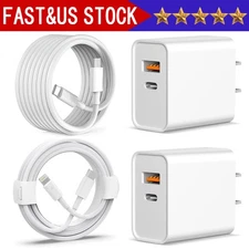 USB C Fast Charger Cube 20W PD Adapter Lot For iPhone17/16Pro/16Plus/15/14 Lot