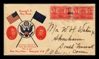 US COVER NAVY HEROES DECATUR MACDONOUGH FIRST DAY ISSUE PAIR SCOTT 791