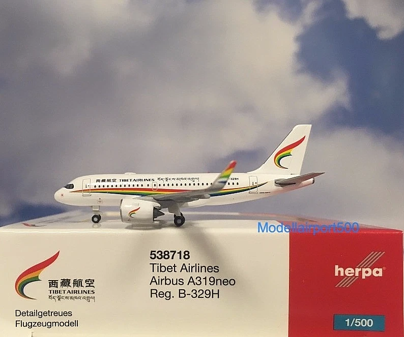 Herpa Wings 1:500  Airbus A319neo Tibet Airlines B-329H  538718 Modellairport500
