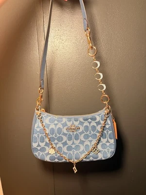 Coach Blue Signature Handbag for sale - eBay