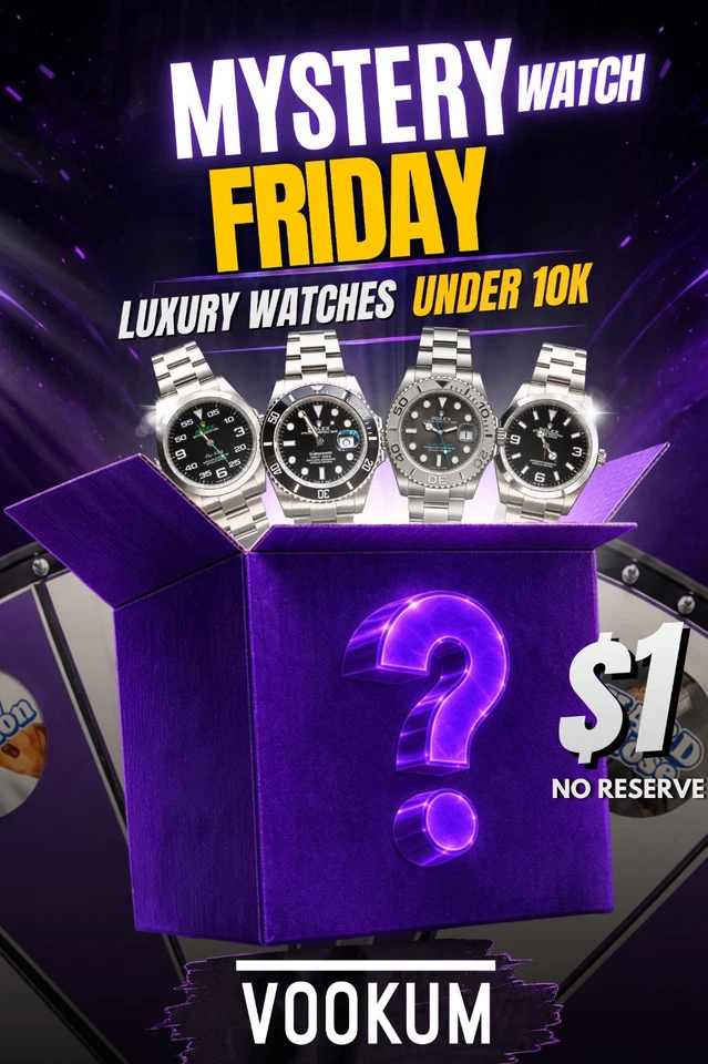 First Watch Friday! - No Reserve Auctions on Under $10K Luxury Timepieces