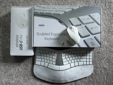 Matias Sculpted Ergonomic Rechargeable Keyboard for Mac - Keyboard Mouse Bundle