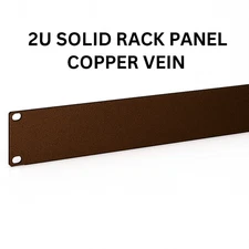 2U Solid Rack Panel – Copper Vein  – 19” Steel Solid Cover