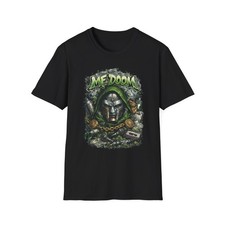 MF DOOM Mask Illustration T-Shirt  Hip Hop Metal Face Design