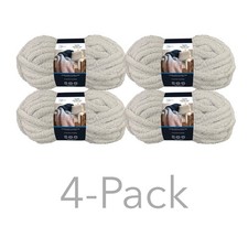 Sparkle Chenille Super Bulky 100 Polyester Silver Yarn, 31.7 yd, Pack of 4